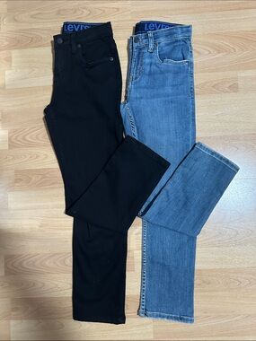 Levi's boys Skinny Jeans — Light Blue & Black 502